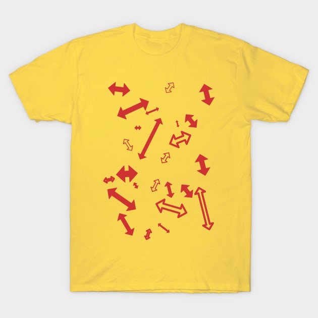 Arrows In Different Directions T-Shirt by Pirino